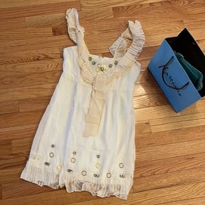 MARCIANO Mini slip dress in cream - Size XS